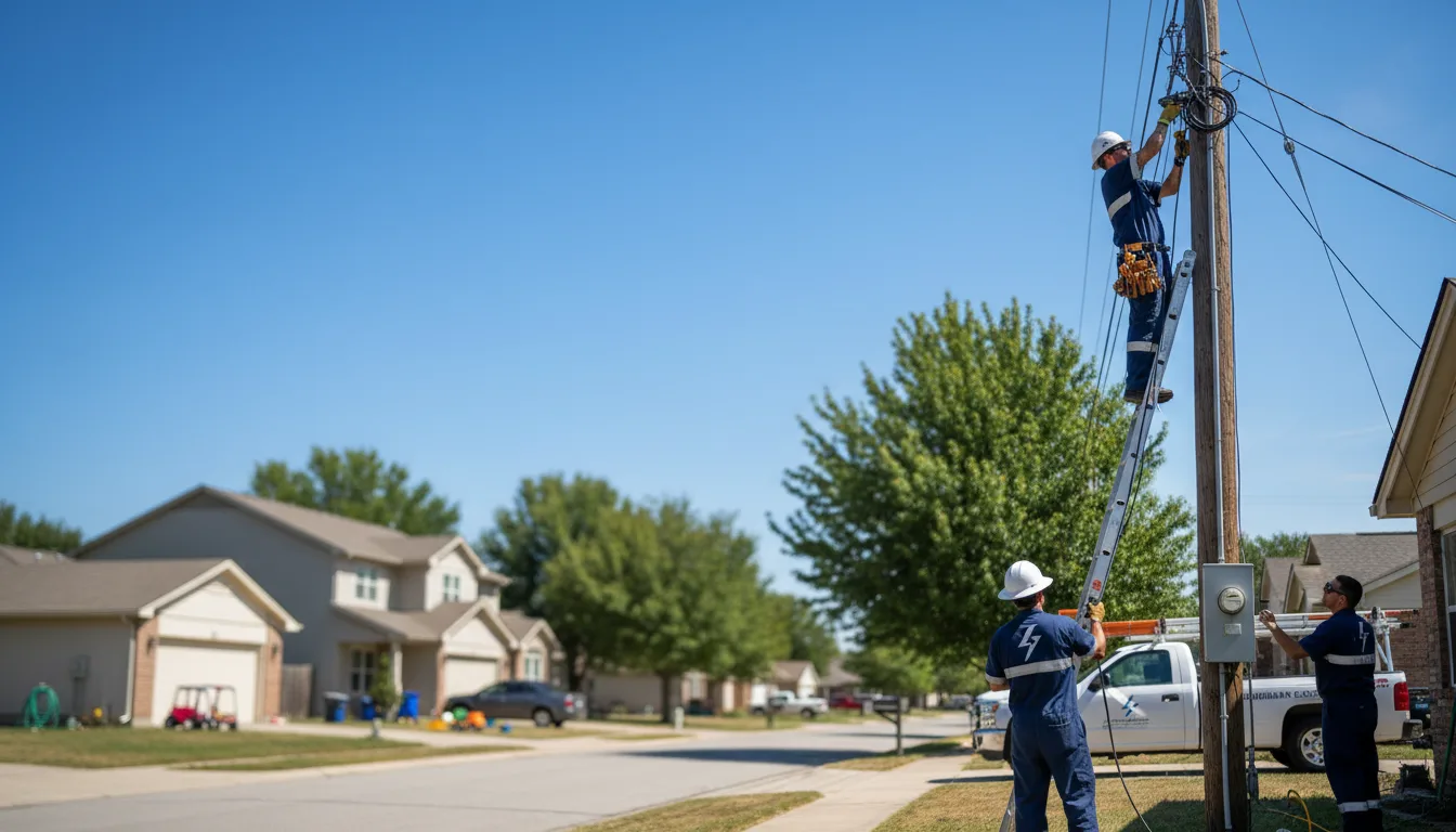 Residential electrician providing installation services in Panna Maria, TX